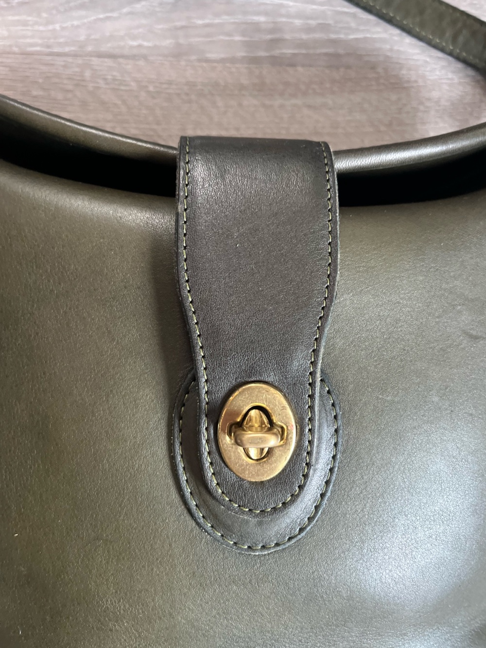 Vintage Coach Olive Green Nottingham #9948 - Picture 5 of 12